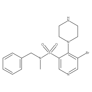 N-Benzyl-5-bromo-N-methyl-4-(piperazin-1-yl)pyridine-3-sulfonamide Structure