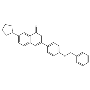 2-(4-phenylmethoxyphenyl)-6-pyrrolidin-1-yl-3H-quinolin-4-one结构式