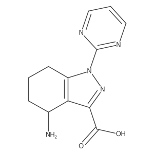 4-Amino-1-(pyrimidin-2-yl)-4,5,6,7-tetrahydro-1H-indazole-3-carboxylic acid Structure