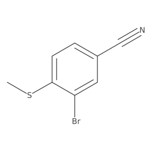 3-Bromo-4-(Methylthio)benzonitrile结构式