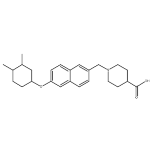 1-((6-((3,4-Dimethylcyclohexyl)oxy)naphthalen-2-yl)methyl)piperidine-4-carboxylic acid结构式