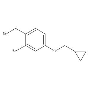 2-Bromo-1-(bromomethyl)-4-(cyclopropylmethoxy)benzene Structure