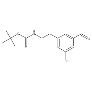 Tert-butyl 2-(2-bromo-6-formylpyridin-4-YL)ethylcarbamate Structure