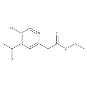 Ethyl (4-acetyl-5-hydroxypyridin-2-YL)acetate Structure