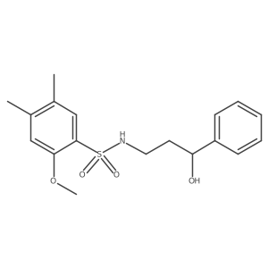 N-(3-hydroxy-3-phenylpropyl)-2-methoxy-4,5-dimethylbenzenesulfonamide Structure
