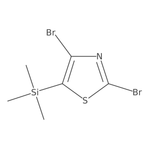 2,4-Dibromo-5-(trimethylsilyl)thiazole结构式