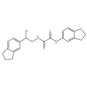N1-(benzo[d][1,3]dioxol-5-yl)-N2-(2-(2,3-dihydrobenzofuran-5-yl)-2-hydroxyethyl)oxalamide Structure
