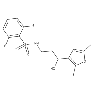 N-(3-(2,5-dimethylfuran-3-yl)-3-hydroxypropyl)-2,6-difluorobenzenesulfonamide Structure