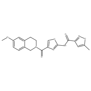 N-(4-(6-methoxy-1,2,3,4-tetrahydroisoquinoline-2-carbonyl)oxazol-2-yl)-5-methylisoxazole-3-carboxamide结构式
