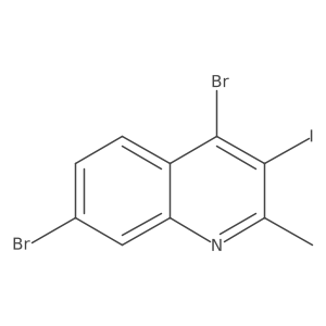4,7-Dibromo-3-iodo-2-methylquinoline结构式