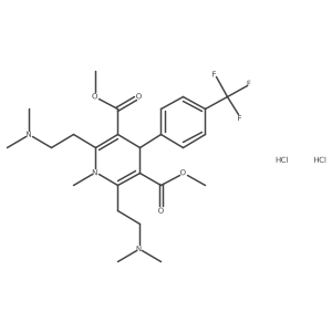 dimethyl 2,6-bis[2-(dimethylamino)ethyl]-1-methyl-4-[4-(trifluoromethyl)phenyl]-4H-pyridine-3,5-dicarboxylate;dihydrochloride Structure