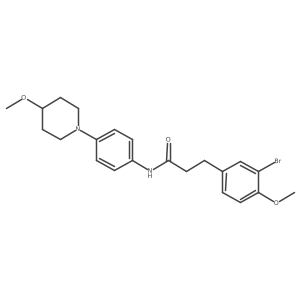 3-(3-Bromo-4-methoxyphenyl)-N-[4-(4-methoxypiperidin-1-YL)phenyl]propanamide结构式
