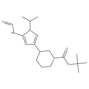 Tert-butyl 3-(5-formamido-1-isopropyl-1H-pyrazol-3-yl)piperidine-1-carboxylate Structure