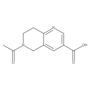 6-Acetyl-5,6,7,8-tetrahydro-1,6-naphthyridine-3-carboxylic acid结构式