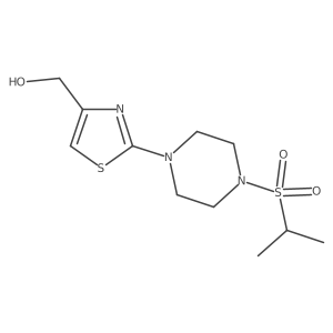 2-[4-[(1-Methylethyl)sulfonyl]-1-piperazinyl]-4-thiazolemethanol Structure
