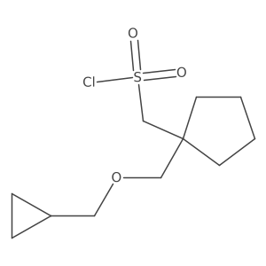 {1-[(Cyclopropylmethoxy)methyl]cyclopentyl}methanesulfonyl chloride结构式