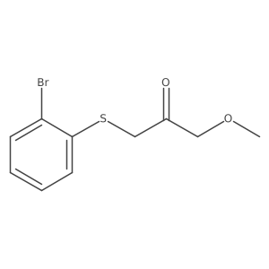 1-((2-Bromophenyl)thio)-3-methoxypropan-2-one Structure