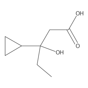3-Cyclopropyl-3-hydroxypentanoic acid Structure