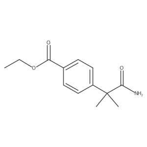 Ethyl 4-(1-amino-2-methyl-1-oxopropan-2-yl)benzoate Structure