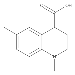 1,6-Dimethyl-1,2,3,4-tetrahydroquinoline-4-carboxylic acid结构式