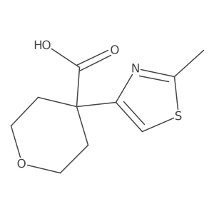 4-(2-Methyl-1,3-thiazol-4-yl)oxane-4-carboxylic acid结构式