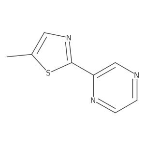 5-Methyl-2-pyrazin-2-yl-1,3-thiazole结构式