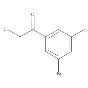 1-(3-Bromo-5-methylphenyl)-2-chloroethan-1-one Structure