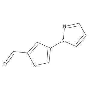 4-(1H-Pyrazol-1-YL)thiophene-2-carbaldehyde结构式