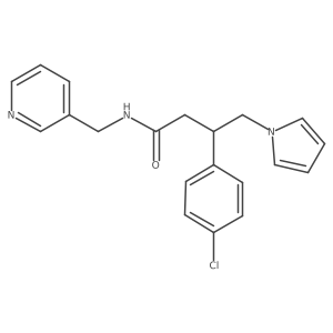 3-(4-chlorophenyl)-N-(pyridin-3-ylmethyl)-4-(1H-pyrrol-1-yl)butanamide Structure