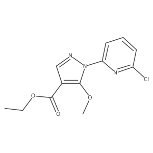 Ethyl 1-(6-chloropyridin-2-yl)-5-methoxypyrazole-4-carboxylate结构式