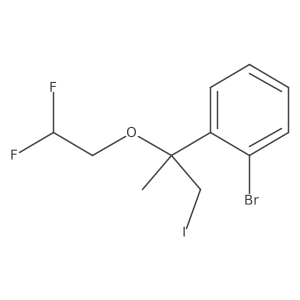 1-Bromo-2-[2-(2,2-difluoroethoxy)-1-iodopropan-2-yl]benzene Structure
