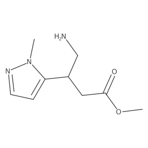 methyl 4-amino-3-(1-methyl-1H-pyrazol-5-yl)butanoate Structure