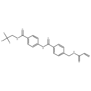 4-{4-[(prop-2-enamido)methyl]benzamido}-N-(2,2,2-trifluoroethyl)benzamide结构式