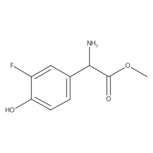 Methyl 2-amino-2-(3-fluoro-4-hydroxyphenyl)acetate结构式
