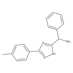 Phenyl(5-(p-tolyl)-1H-1,2,4-triazol-3-yl)methanamine结构式