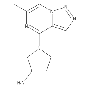 1-(6-Methyl-[1,2,3]triazolo[1,5-a]pyrazin-4-yl)pyrrolidin-3-amine结构式