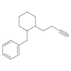 3-(1-Benzylpiperidin-2-yl)propanenitrile结构式