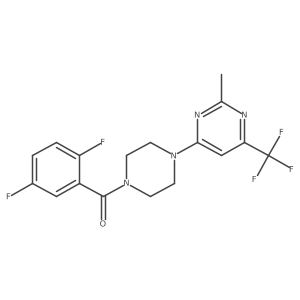 4-[4-(2,5-Difluorobenzoyl)piperazin-1-yl]-2-methyl-6-(trifluoromethyl)pyrimidine Structure