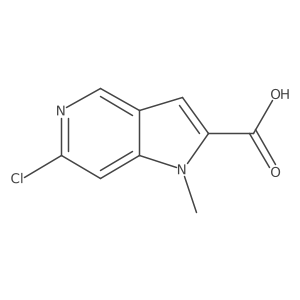 6-Chloro-1-methyl-1H-pyrrolo[3,2-c]pyridine-2-carboxylic acid结构式