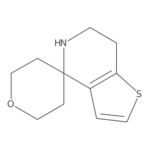 6',7'-Dihydro-5'H-spiro[oxane-4,4'-thieno[3,2-c]pyridine]结构式