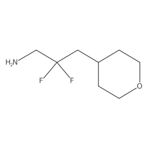 2,2-Difluoro-3-(oxan-4-yl)propan-1-amine Structure