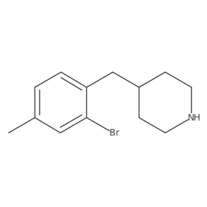 4-[(2-Bromo-4-methylphenyl)methyl]piperidine结构式