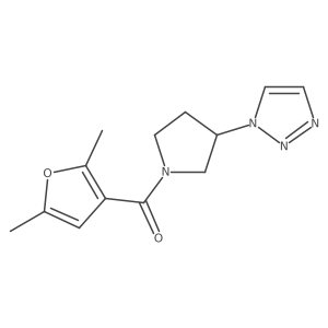 (3-(1H-1,2,3-triazol-1-yl)pyrrolidin-1-yl)(2,5-dimethylfuran-3-yl)methanone结构式