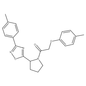 5-{1-[(4-Methylphenoxy)acetyl]pyrrolidin-2-yl}-3-(4-methylphenyl)-1,2,4-oxadiazole结构式