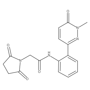 2-(2,5-dioxopyrrolidin-1-yl)-N-(2-(1-methyl-6-oxo-1,6-dihydropyridazin-3-yl)phenyl)acetamide结构式