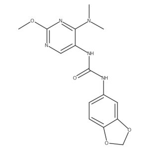 1-(Benzo[d][1,3]dioxol-5-yl)-3-(4-(dimethylamino)-2-methoxypyrimidin-5-yl)urea结构式