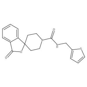 3-oxo-N-(thiophen-2-ylmethyl)-3H-spiro[isobenzofuran-1,4'-piperidine]-1'-carboxamide Structure
