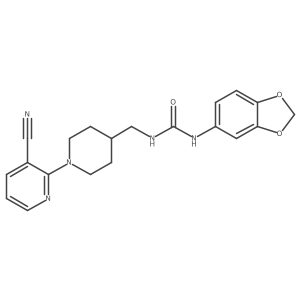 1-(Benzo[d][1,3]dioxol-5-yl)-3-((1-(3-cyanopyridin-2-yl)piperidin-4-yl)methyl)urea Structure