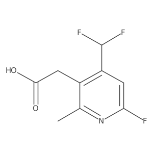 2-(4-(Difluoromethyl)-6-fluoro-2-methylpyridin-3-yl)acetic acid结构式