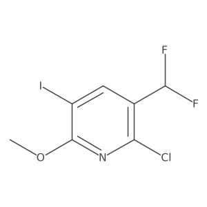 2-Chloro-3-(difluoromethyl)-5-iodo-6-methoxypyridine Structure